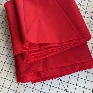 4 Yards Vintage Red Slub Weave Suiting Fabric – 44” Wide – Likely Cotton/Linen